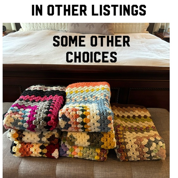 NEW Handmade BABY blanket or GRANDMA lap cover throw afghan 34-36โ Square NEW - Picture 5 of 5